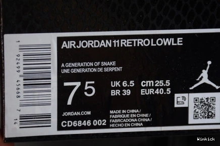 JORDAN SNAKE BONE 11 - LOW LIGHT RETRO CD6846-002 1022